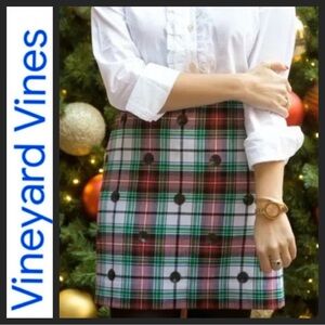 Vineyard Vines Winter Plaid Sequin Skirt